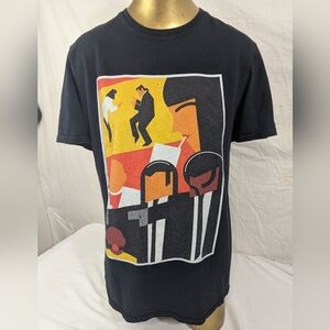 Pulp Fiction Abstract Art Black Tshirt.  Cool Daddy-O Size Medium